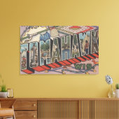 Tomahawk, Wisconsin - Grote letterscènes Canvas Afdruk (Insitu (Woonkamer))
