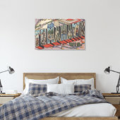 Tomahawk, Wisconsin - Grote letterscènes Canvas Afdruk (Insitu (Slaapkamer))