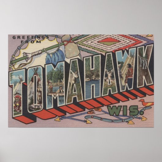 Tomahawk, Wisconsin - Grote letterscènes Poster (Voorkant)