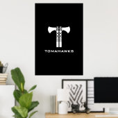 Tomahawks Logo Poster (Thuiskantoor)