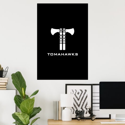 Tomahawks Logo Poster (Thuiskantoor)