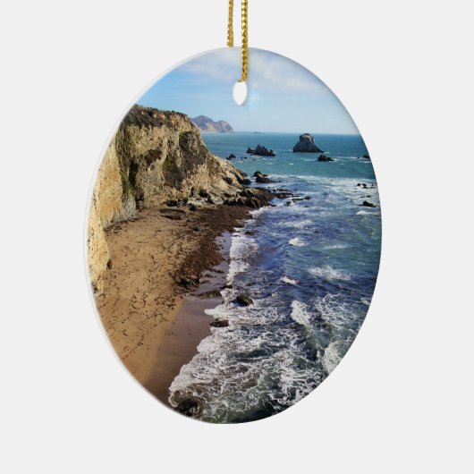Tomales Bay, Californië tropisch landschap, Keramisch Ornament (Rechts)