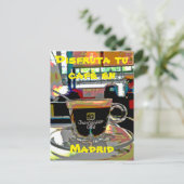 Tomar un café en Madrid España Briefkaart (Staand voorkant)