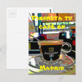 Tomar un café en Madrid España Briefkaart (Voorkant / Achterkant)