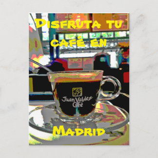 Tomar un café en Madrid España Briefkaart
