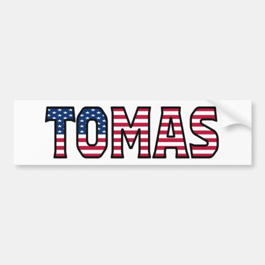 Tomas Name Vorname USA Aufkleber Sticker Auto (Voorkant)