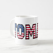 Tomasz Name Vorname USA styled Tasse Kaffeetasse Koffiemok (Voorkant links)