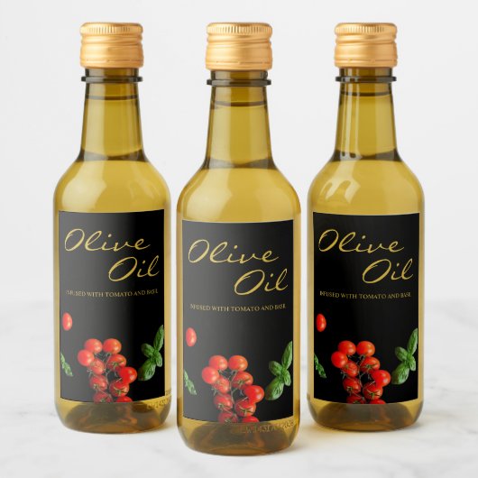 Tomat Basilicum Olijfolie Favor Infusie Etiket (Flessen)