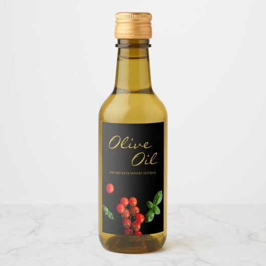 Tomat Basilicum Olijfolie Favor Infusie Etiket (Voorkant)