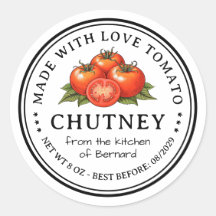 Tomat Chutney Conserve Label
