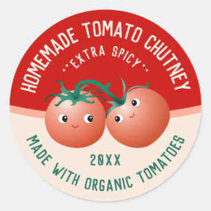 Tomat Chutney Sticker voor je zelfgemaakte recepte