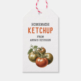 Tomat ketchup aangepaste label waterverf tomaat cadeaulabel