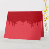 Tomat Rood Drip Aangepaste Wenskaart Kaart (Gele Bloem)