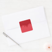 Tomat Rood Drip Effect Vierkante Stickers – Aanpas (Envelop)