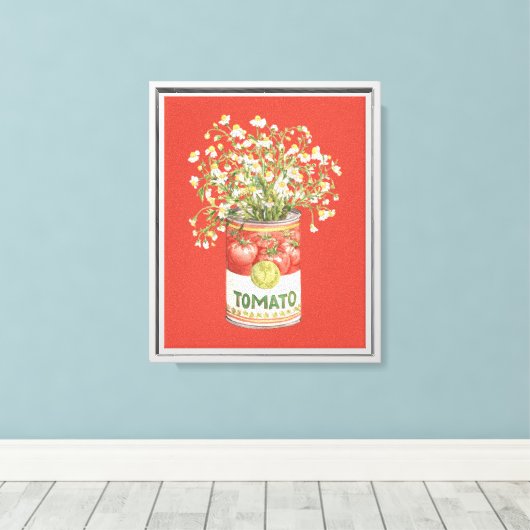 Tomatblik Bloemen Canvas Afdruk (Insitu (Houten vloer))