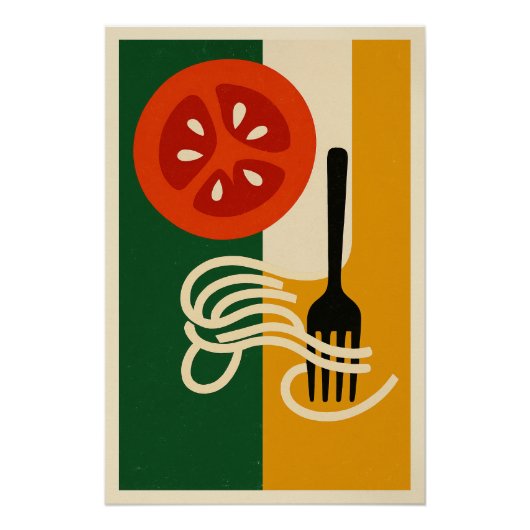 Tomate & Spaghetti - La Dolce Vita Perfect Poster (Voorkant)