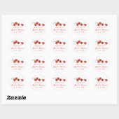Tomatebruiloft 'Fresh off the Vine' Ronde Sticker (Vel)