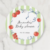 Tomaten Baby Shower Pop het! Als ze knalt Bedankjes Labels (Achterkant)