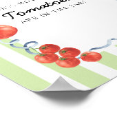 Tomaten Baby Shower Raad hoeveel tomaten Poster (Hoek)