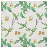 Tomaten Basil Herbs Waterverf Stof (Swatch)