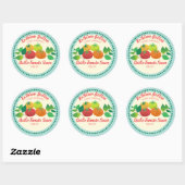 Tomaten basilicum tomatensaus home inblikken ronde sticker (Vel)