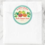 Tomaten basilicum tomatensaus home inblikken ronde sticker (Tas)