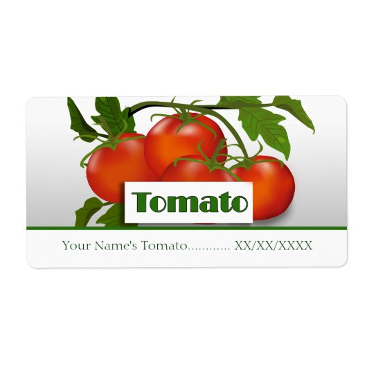 Tomaten behouden conservenetiket etiket (Voorkant)