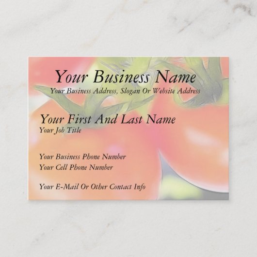 Tomaten dicht bij elkaar visitekaartje (Voorkant)