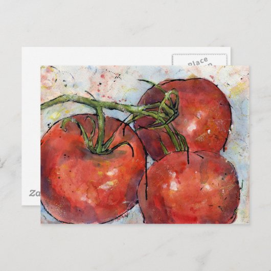 Tomaten drie briefkaart (Voorkant / Achterkant)