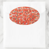 Tomaten drogen ovale sticker (Tas)