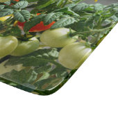 Tomaten en Bloesems Fotografisch glas Snijplank (Hoek)