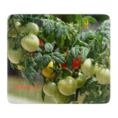 Tomaten en Bloesems Fotografisch glas Snijplank (Voorkant)