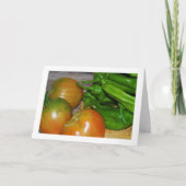 Tomaten en groene paprika's kaart (Voorkant)