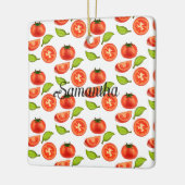 Tomaten en oreganobladeren keramisch ornament (Links)