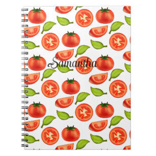 Tomaten en oreganobladeren notitieboek
