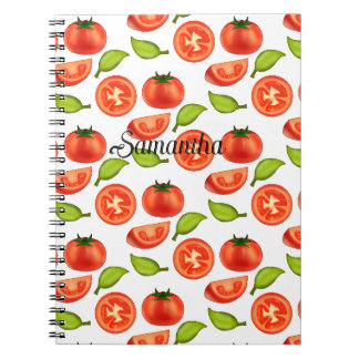 Tomaten en oreganobladeren notitieboek