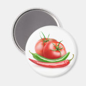 Tomaten en paprika's magneet (Voorkant / Achterkant)