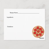 Tomaten en Peppers Pizza Recipcard Briefkaart (Achterkant)