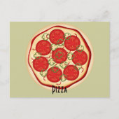 Tomaten en Peppers Pizza Recipcard Briefkaart (Voorkant)