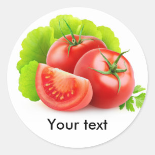 Tomaten en sla ronde sticker