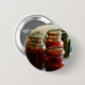 Tomaten en String Beans in Canning Jars Ronde Button 5,7 Cm (Voorkant /achterkant)