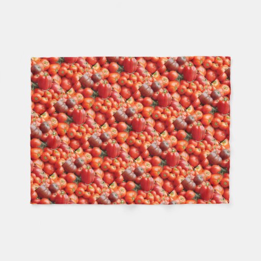Tomaten Fleece Deken (Voorkant (Horizontaal))