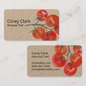Tomaten Gezonde Chef Nutritionist Modern Visitekaartje (Voorkant / Achterkant)
