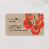 Tomaten Gezonde Chef Nutritionist Modern Visitekaartje (Achterkant)
