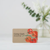 Tomaten Gezonde Chef Nutritionist Modern Visitekaartje (Staand voorkant)