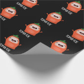 Tomaten Grappig Tomaat Pun Donker BG Cadeaupapier (Hoek)