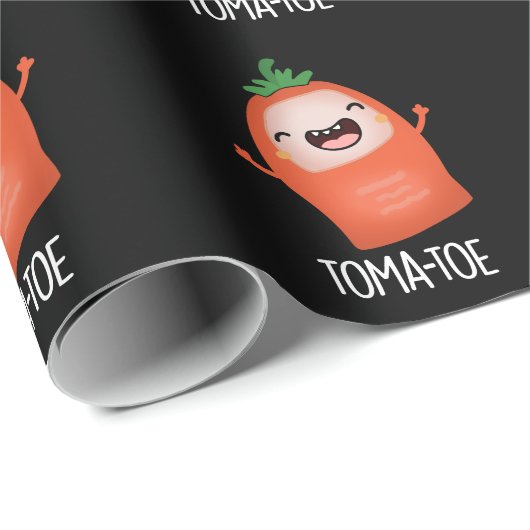 Tomaten Grappig Tomaat Pun Donker BG Cadeaupapier (Rol Hoek)