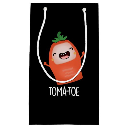 Tomaten Grappig Tomaat Pun Donker BG Klein Cadeauzakje (Voorkant)