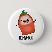 Tomaten Grappige Tomaat Pun Ronde Button 5,7 Cm (Voorkant)