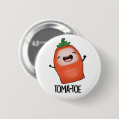 Tomaten Grappige Tomaat Pun Ronde Button 5,7 Cm (Voorkant /achterkant)